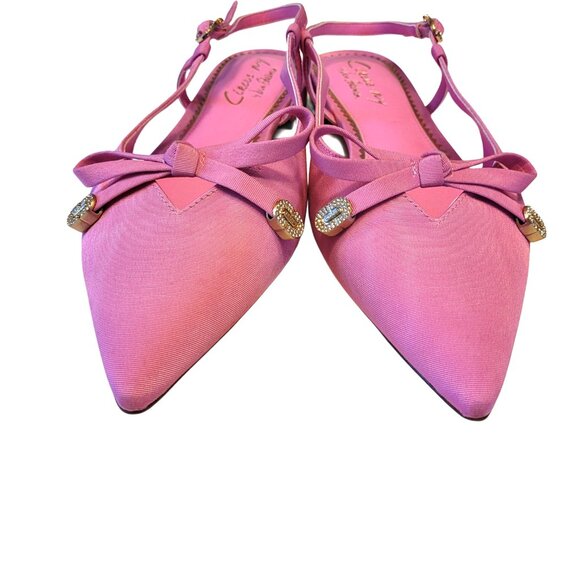 Circus by Same Edelman Lafayette Bow Pointed Toe Slingback Flats - Picture 4 of 11